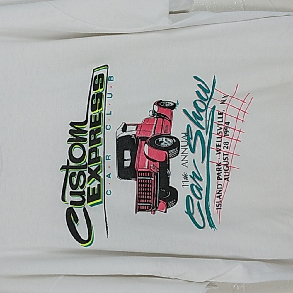 Vintage 1994 Car Show T Shirt Size‎ XXL  Single Stitch White T Shirt Made in USA
